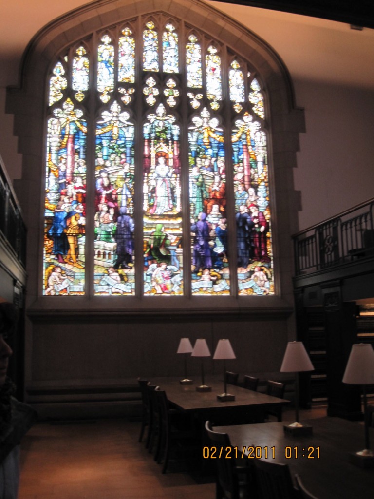 Stained Glass window in library College Bound Mentor