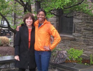 Lisa with Villanova student
