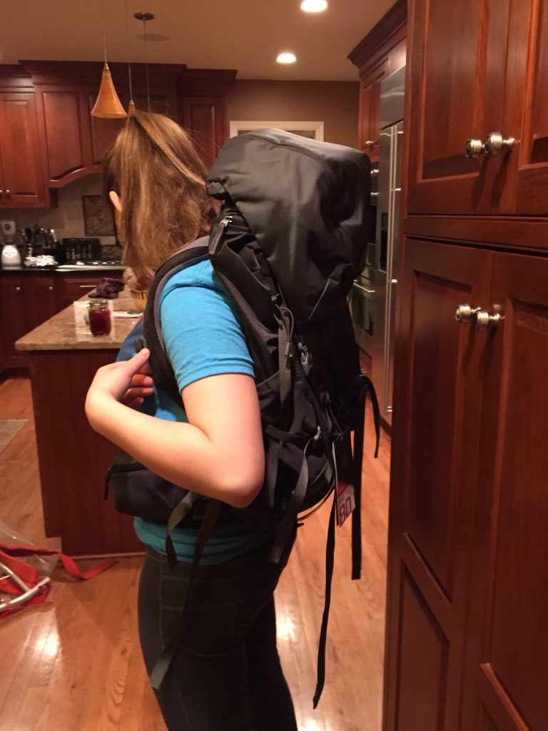 black backpack on female